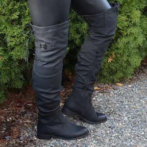 Black Over The Knee Boots